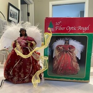 Yuletide traditions 10inches fiber optic angel Christmas decoration